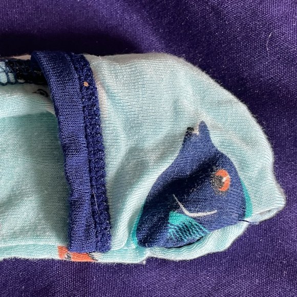 Kickee Pants Baby Footie Pajamas, 3-6 Months, Bamboo, Tropical Fish - Picture 7 of 8